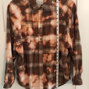 American eagle flannel distressed shirt size small